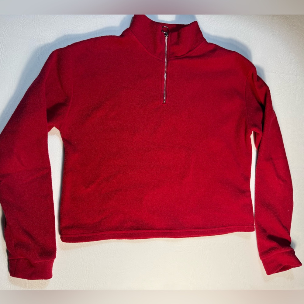 Cotton On Women’s Red Half-Zip Sweater sz Small
